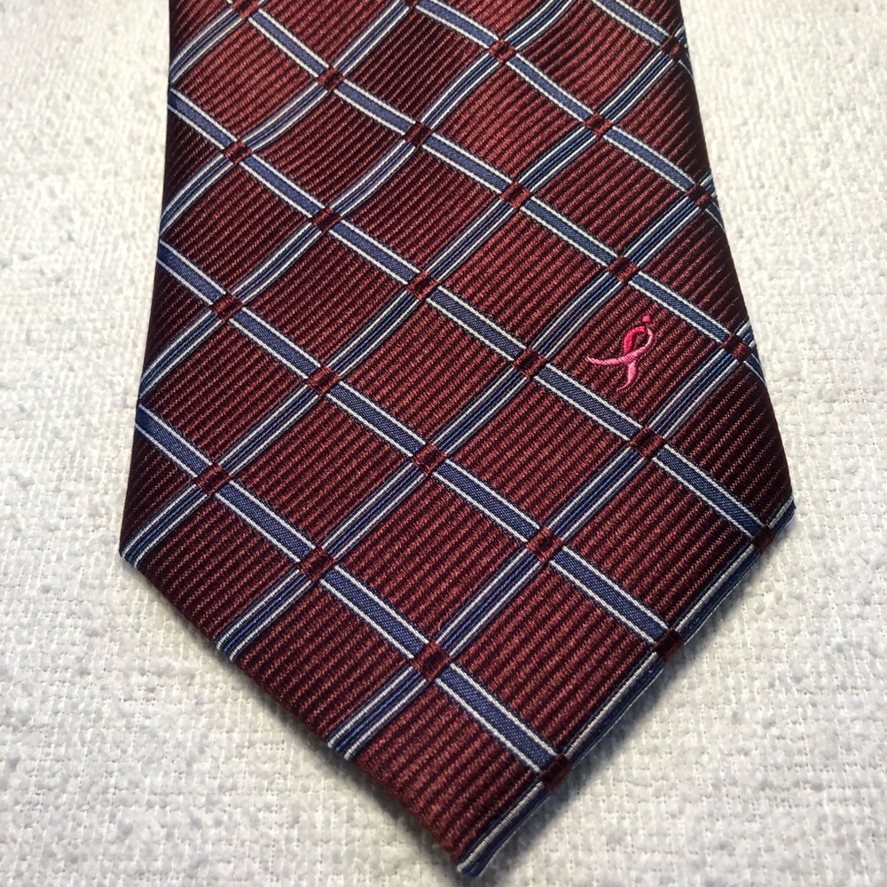 Knots For Hope Susan G. Linen Men’s 100% Silk Tie